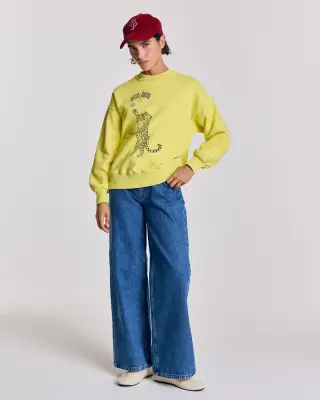 Sweat-shirt Virgile jaune — photo 3