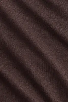 Pantalon évasé en jersey brossé - Marron foncé — photo 5