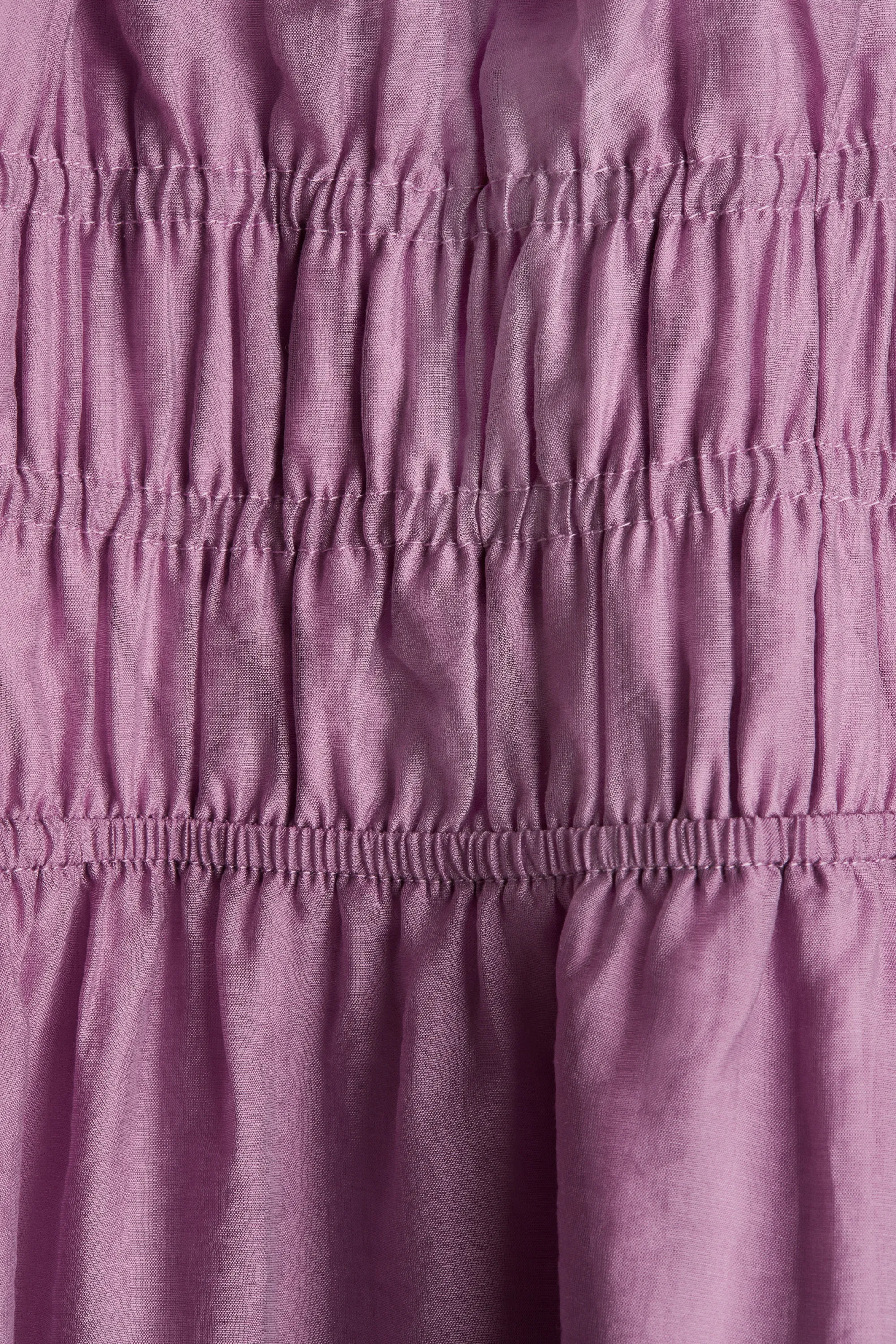 Robe avec détails smockés - Violet ancien