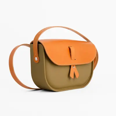Sac à main bandoulière Kaki en supergomme® et cuir — photo 4