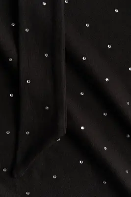 Top avec détail façon écharpe - Noir/pois — photo 5