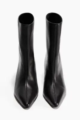 Bottines en cuir - Noir — photo 3