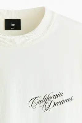 T-shirt imprimé Loose Fit - Blanc/California Dreams — photo 4