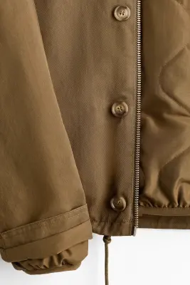 Veste matelassée en twill - Beige foncé — photo 4
