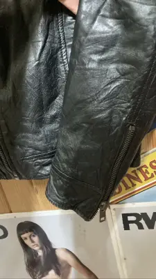 Veste en cuir noir Jack & Jones — photo 3