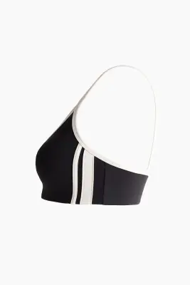 Crop top de sport matelassé SoftMove™ - Noir — photo 5