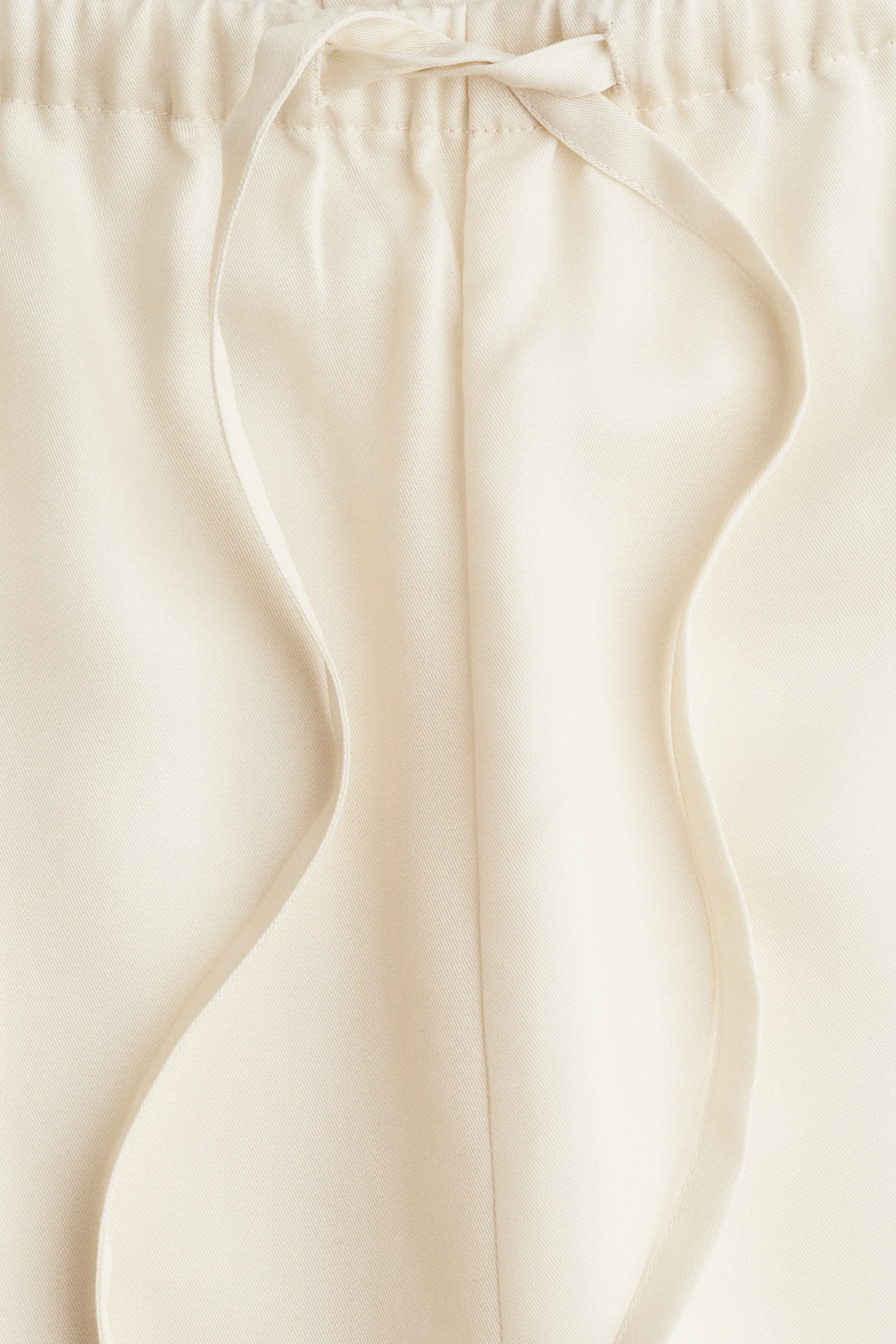 Pantalon imprimé avec cordon de serrage - Crème/fleuri