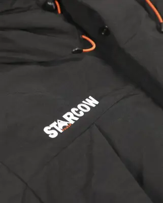 X Starcow WRAP Down Parka Black / Orange — photo 5