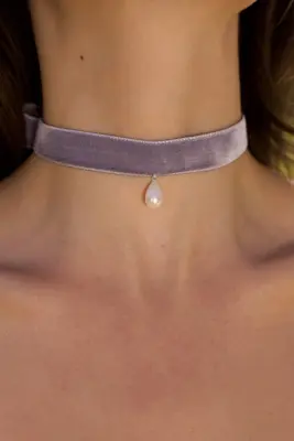 Olie Velvet Choker — photo 2