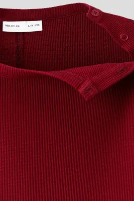 T-shirt Slim Fit en coton - Rouge — photo 5