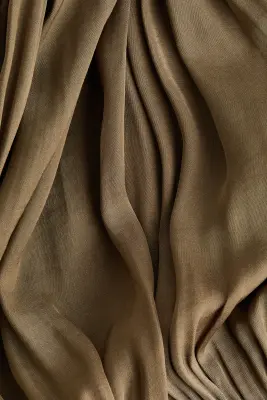 Robe drapée avec détail noué - Vert kaki — photo 3
