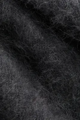 Pull sans manches en laine avec col cheminée - Gris foncé — photo 4