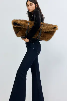 Flared High Jeans - Bleu denim foncé — photo 3