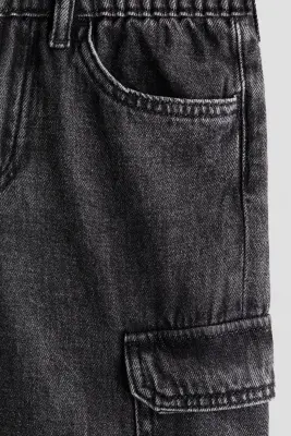 Relaxed Tapered Fit Jeans - Gris foncé — photo 3