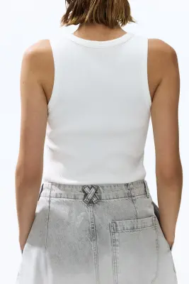 Barrel Regular Waist Ankle Jeans - Gris denim clair — photo 2