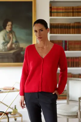 Serena Mohair Sweater - Red — photo 3