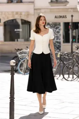 Richmond Midi Skirt - White — photo 5