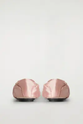 BASKETS FAÇON BALLERINES SATINÉES - ROSE POUDRÉ — photo 2