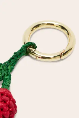 Porte-clés cerise raphia — photo 3