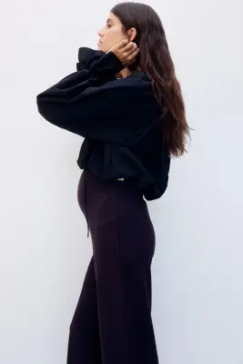 MAMA Pantalon large - Violet foncé — photo 4