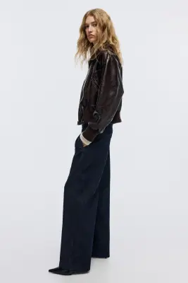 Wide Regular Jeans - Bleu denim foncé — photo 4