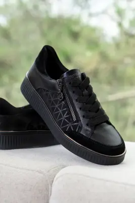 Baskets Remonte D2E04-00 Noires - Lacets Grande Pointure Femme — photo 3