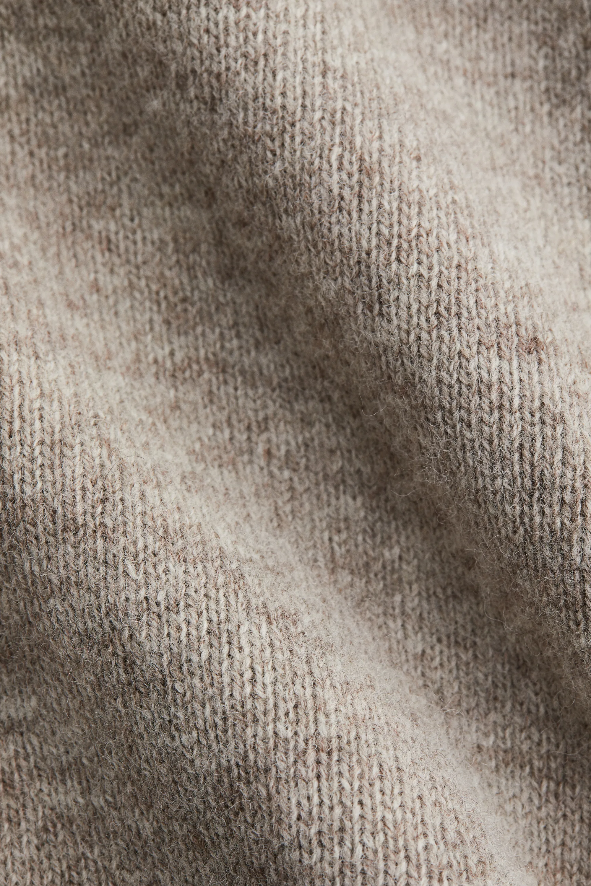 Top péplum en laine - Beige clair chiné