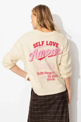 T-shirt à message Amour Rose — photo 5