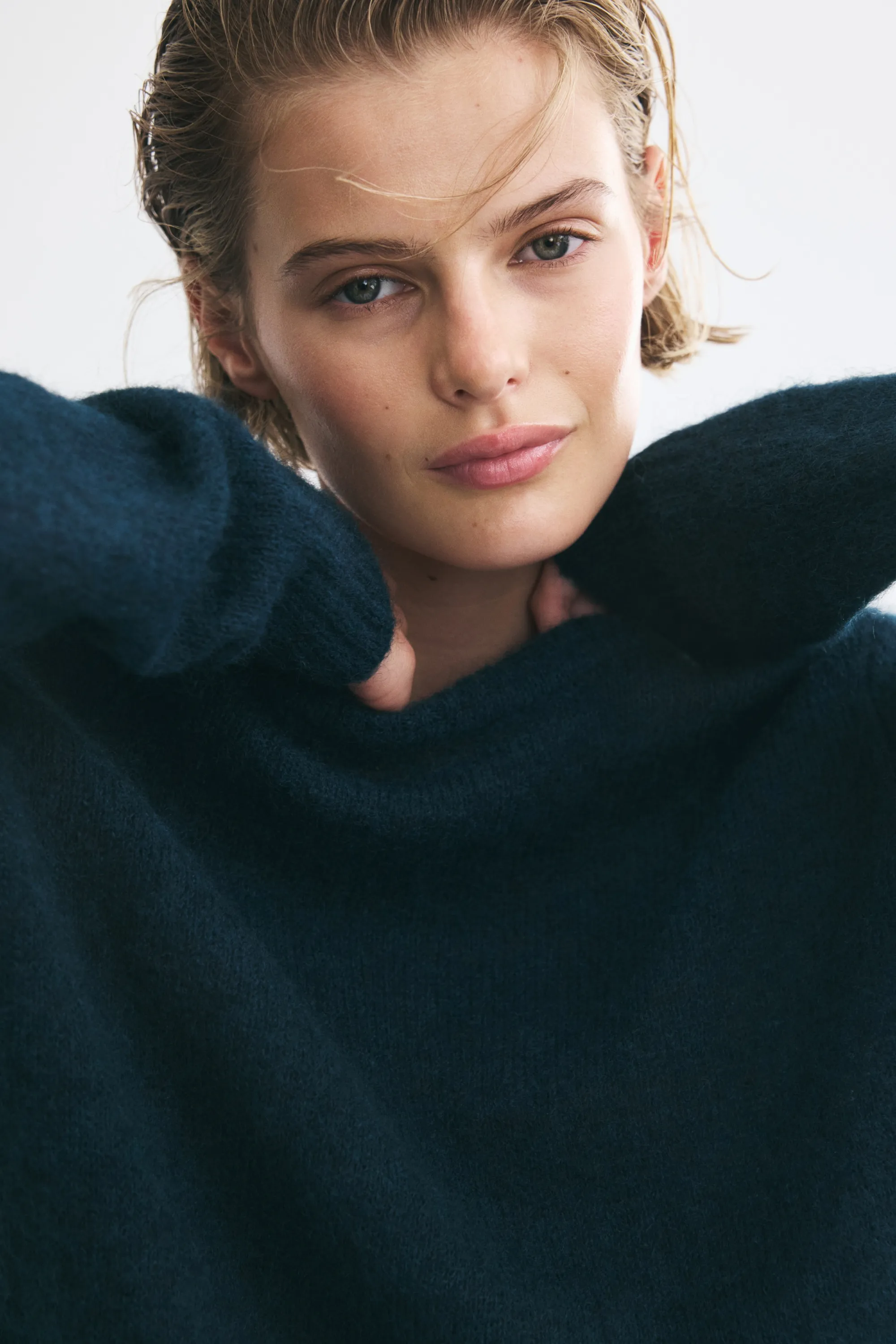 Pull ajusté - Bleu marine