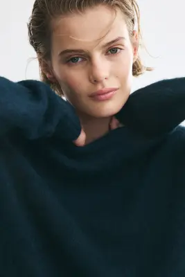 Pull ajusté - Bleu marine — photo 1