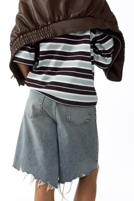 Short Bermuda en denim - Bleu denim clair — photo 2