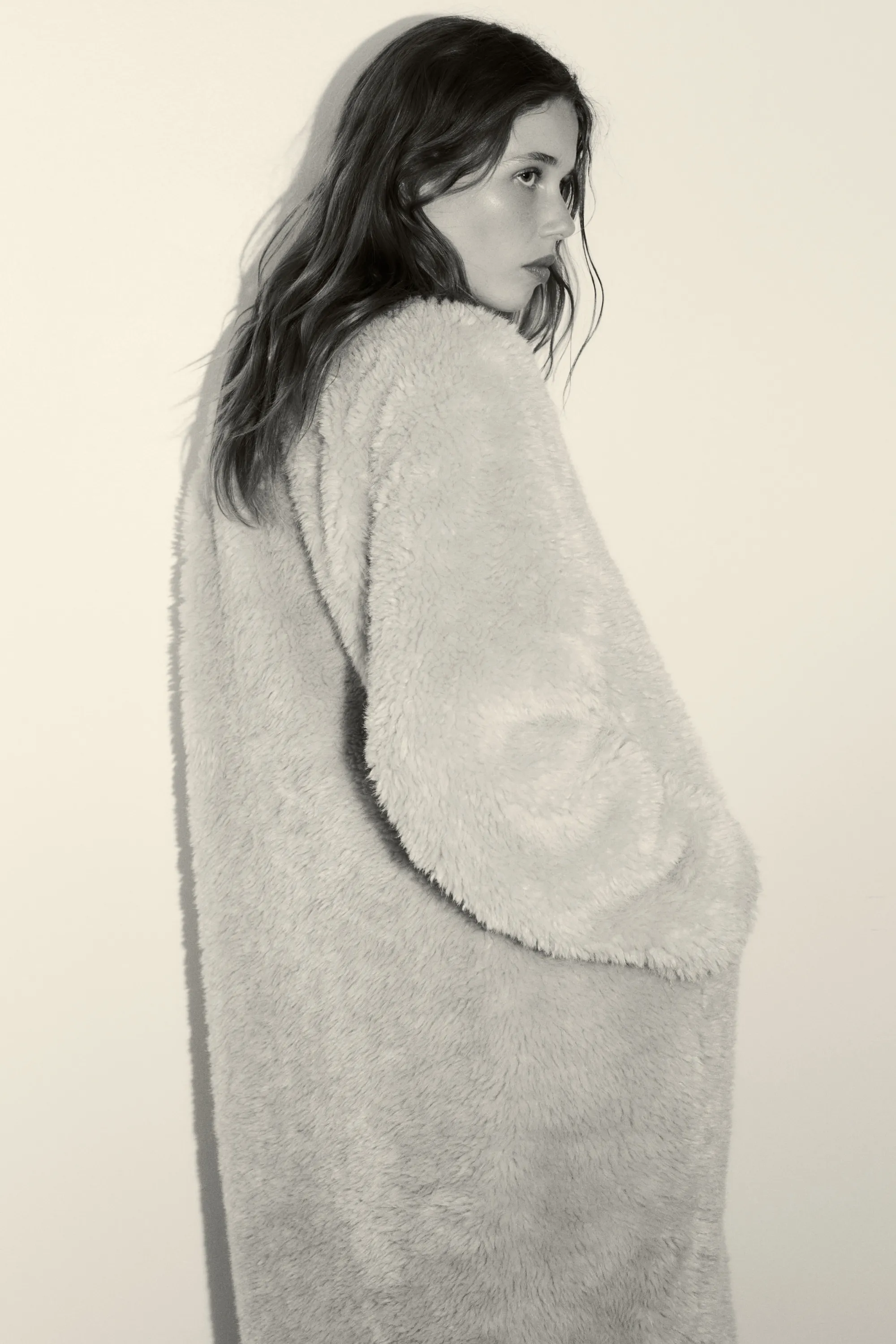 Manteau en tissu Teddy Bear - Beige