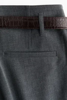 Pantalon chic avec ceinture - Gris foncé — photo 5