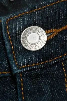 Jean jambe large taille basse Ample - Rain Blue - Bleu foncé — photo 5