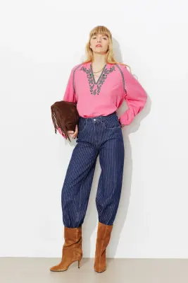 Blouse brodée gaze de coton — photo 3