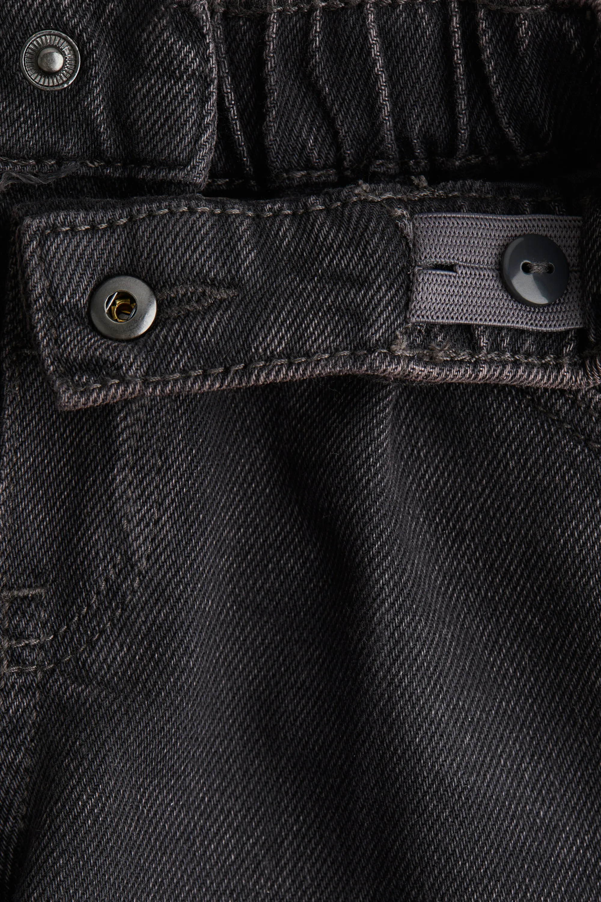 Short de longueur genou en denim - Gris denim foncé