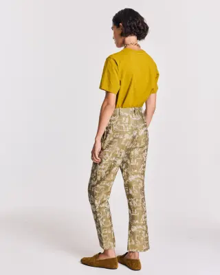Pantalon Sego imprimé Toile de jeu kaki — photo 2