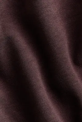 T-shirt en interlock - Marron foncé — photo 2