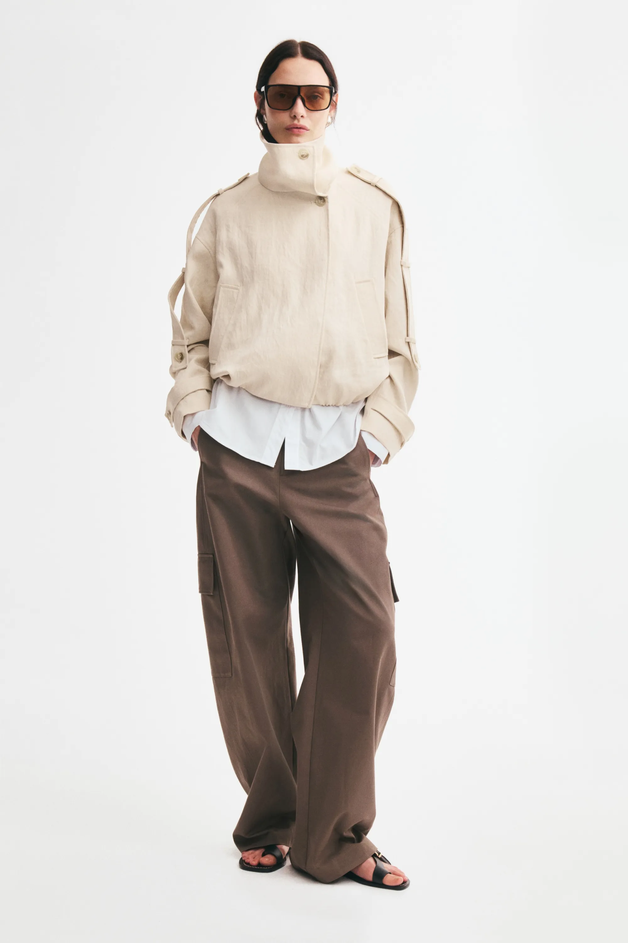 Veste oversize façon trench - Beige clair