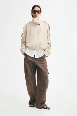 Veste oversize façon trench - Beige clair — photo 1