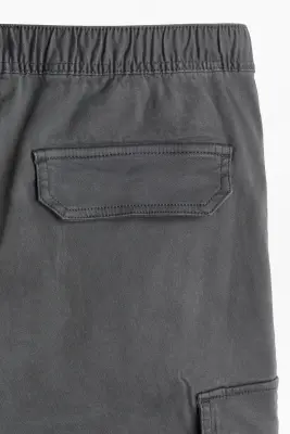 Pantalon cargo Loose Fit - Gris foncé — photo 4