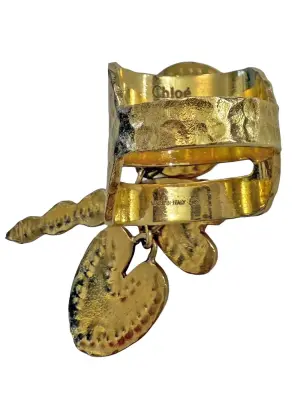 Bague en laiton doré avec charms Prix boutique 390€ Taille 56 — photo 4