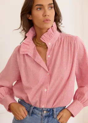 Chemise Assia - Rayé Rouge Blanc — photo 1