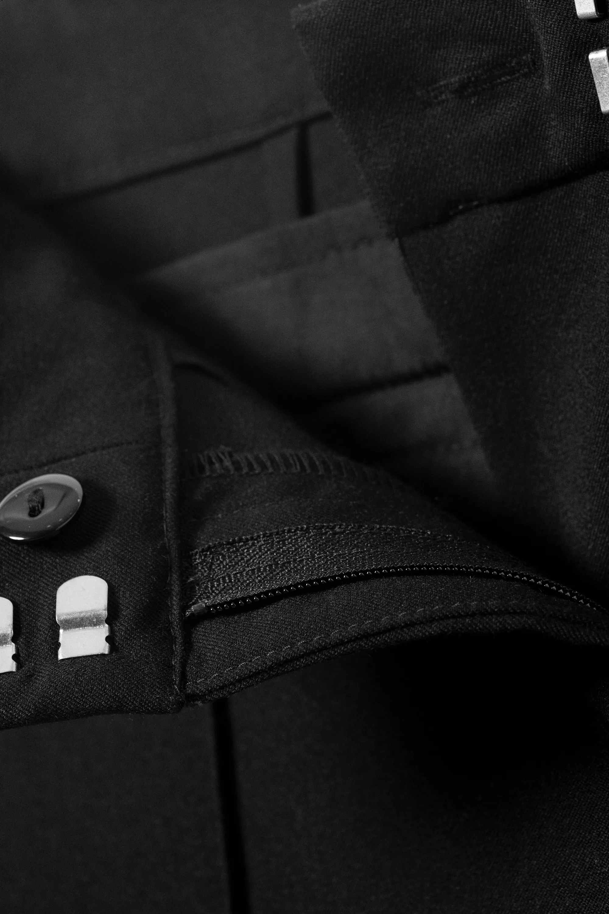 Pantalon de costume droit taille basse - Noir