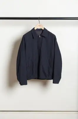 Kaptain Sunshine – Wool Stripe Zip Blouson KS26FJK21 – NAVY — photo 4