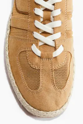 Sneakers façon espadrilles - Beige foncé — photo 2