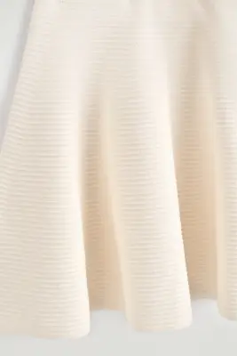 MINI-JUPE ÉVASÉE EN MAILLE - IVORY — photo 5