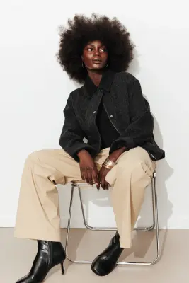Veste courte léopard Femme — photo 5