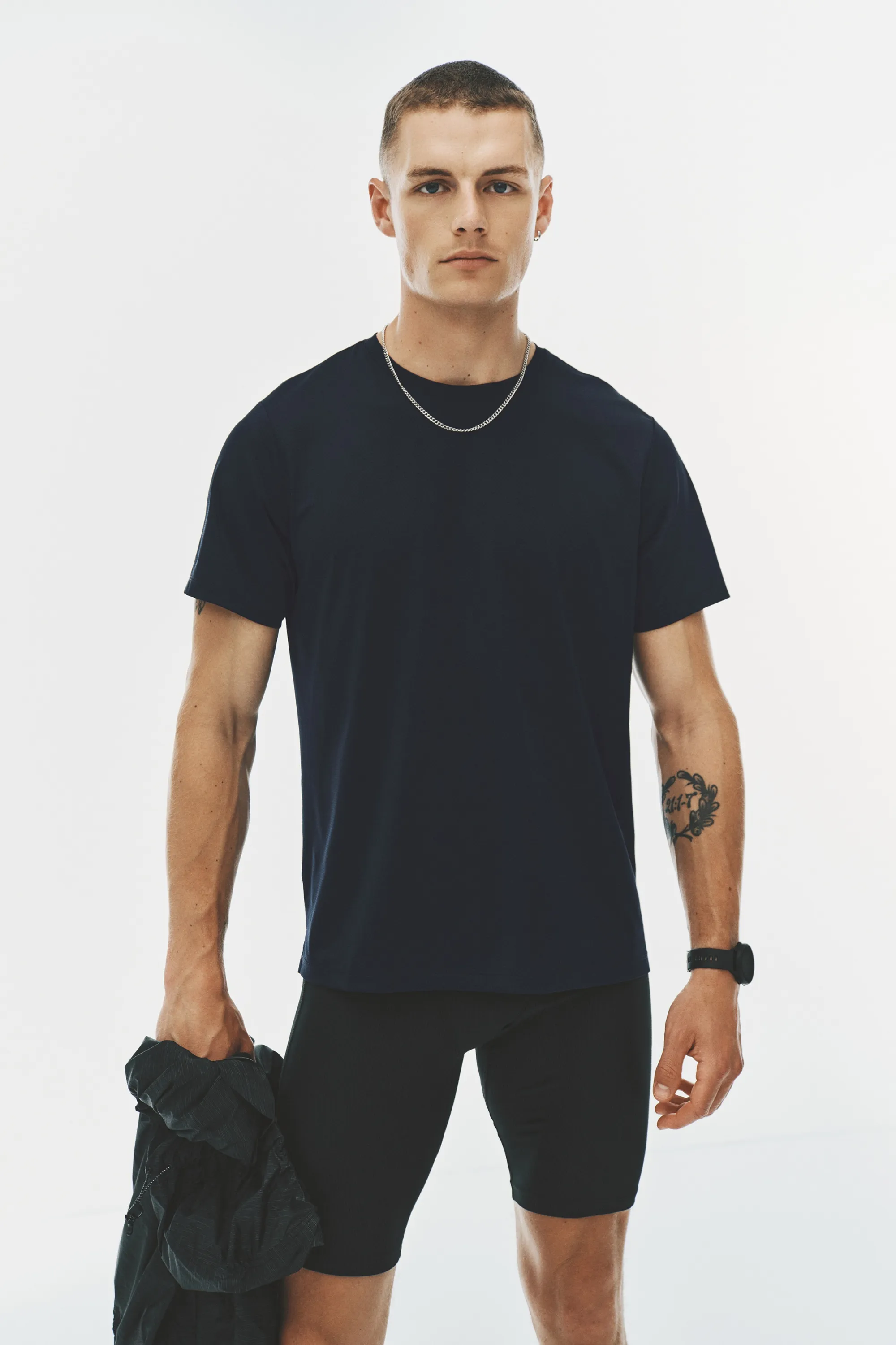 T-shirt de sport en mesh DryMove™ - Bleu foncé