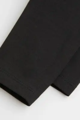 Lot de 2 leggings en coton - Noir — photo 2